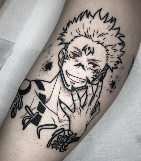 Jjk Tattoo Ideas, Jjk Tattoo, Tato Naruto, Rabe Tattoo, Tato Henna, Manga Tattoo, Muster Tattoos, Back Of Shoulder Tattoo, Shoulder Tattoos For Women