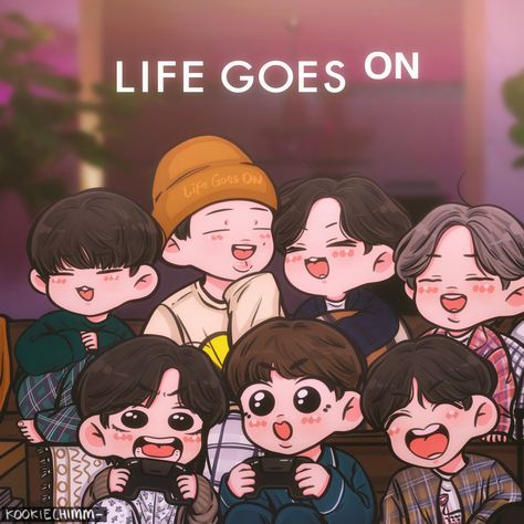 ᴮᴱKookoo⁷ on Twitter: "Life Goes ON… " Cartoons Group, Chibi Bts, Foto Transfer, Hxh Characters, Taehyung Fanart, Twitter Bts, Bts Wallpaper Lyrics, K Wallpaper, Wallpaper Bts