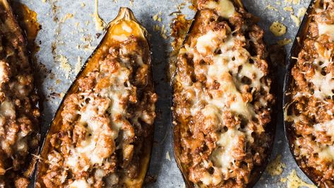 Stuffed Aubergine Recipe | Beef + Lamb New Zealand How To Cook Aubergine, Lamb Mince Recipes, Stuffed Aubergine, Beef Sushi, Aubergine Recipe, Red Onion Salad, Tomato Pasta Sauce, Mince Recipes, Ground Lamb