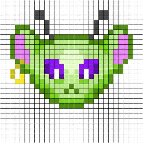 Perler Templates, Alien Cat, Cross Stitch Sampler Patterns, Diy Kandi Bracelets, Melty Bead Patterns, Art Pixel, Easy Perler Beads Ideas, Hamma Beads, Beads Patterns