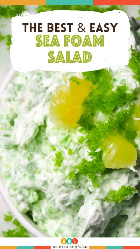 Spring Foam Pan Recipes, Sea Foam Salad, Seafoam Salad Recipe, Best Spaghetti Recipe, Gluten Free Holiday Recipes, Gluten Free Travel, Homemade Pudding, Creative Snacks, Jello Salad