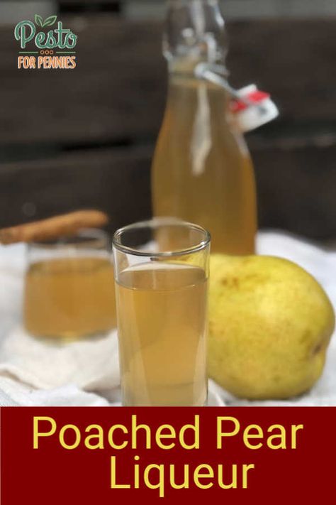 Poached pear liqueur is refreshingly smooth and easy to make. The mildly sweet taste of pears infused with lemon, orange and spices in vodka creates a liqueur with a delightful taste.   #fruitliqueurrecipe #howtomakefruitliqueurwithsimplesyrup #fruitliqueurinfusedvodka #fruitliqueurwithpears #pearfruitliqueurincocktails #homemadeliqueurholidaygift #homemadeliquerwithpears #homemadeliqueurwithpearinfusedvodka #diyliqueurchristmasgifts #pestoforpennies Pear Liquor Recipe, Pear Liqueur Recipes, Pear Moonshine, Mottled Skin, Boozy Fruit, Homemade Liqueur Recipes, Homemade Liqueur, Pear Liqueur, Pear Brandy