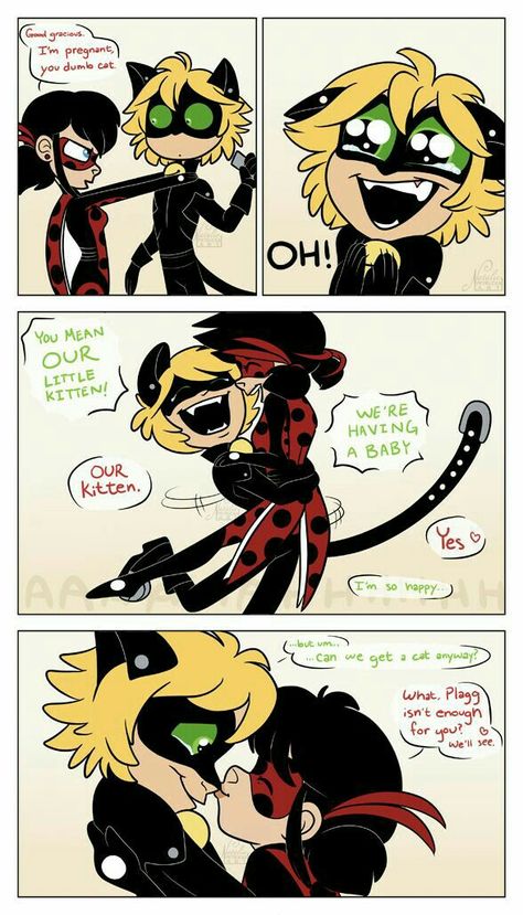 Our Kitten: Pg 2 Nattikay Miraculous, Miraculous Future Au, Ladynoir Future, Adrianette Comic, Ladybug Pregnant, Cat Noir Christmas, Future Ladybug, Ladynoir Comic, Adrienette Comic