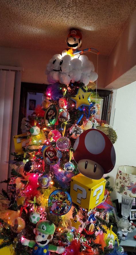 Mario Kart Christmas Tree, One Piece Christmas Tree, Super Mario Bros Christmas Tree, Gaming Christmas Tree, Mario Bros Christmas Tree, Super Mario Christmas Tree, Mario Ornaments, Pokemon Tree, Mario Christmas Tree