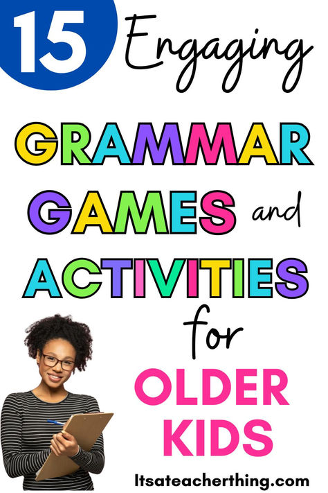 Boost your students' grammar skills with engaging grammar activities and grammar games designed for 3rd grade to 8th grade! Whether you’re teaching upper elementary or middle school, this blog post has fun and effective ways to make grammar review exciting. From hands-on games to printable grammar worksheets, these activities will keep your students motivated and learning. Add some fun to your lessons while reinforcing grammar concepts for kids in 3rd, 4th, 5th, 6th, 7th, and 8th grade! Activities For Older Kids, Middle School Grammar, Grammar Review, Run On Sentences, Grammar Games, Good Grammar, Grammar Activities, Number Activities, Ela Activities