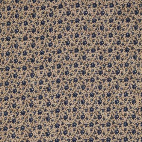 Vintage Calico Fabric, Neutral Fabrics, Primitive Fabric, Blue Floral Design, Tan Background, Calico Fabric, Hand Crafts, Diy Projects Videos, Print Coupons