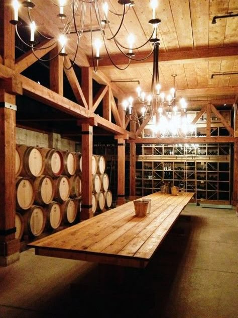 Brewery Interior, Toronto Interior Design, Brewery Design, Winery Tasting Room, Barrel Room, Wine Tasting Room, Cellar Design, Timeless Interiors, Wine Barrels