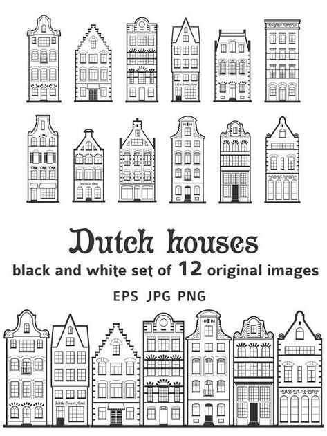 Dutch Houses, New Year Diy, House Silhouette, Amsterdam Houses, Dutch House, Diy Christmas Decorations, Diy Christmas Decorations Easy, Acrylic Stamp, Easy Christmas Diy