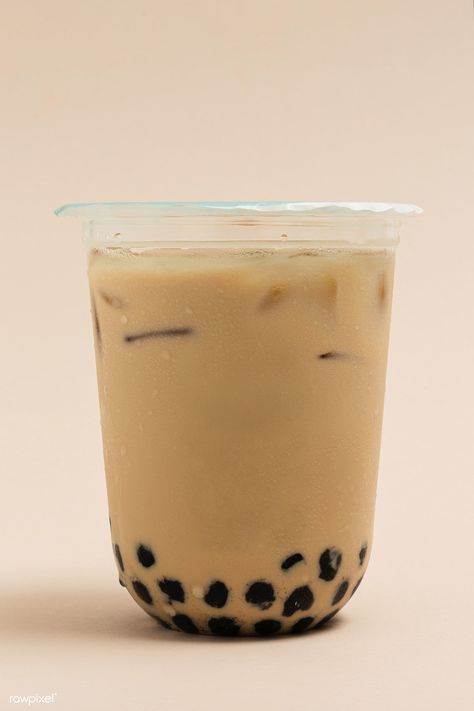 Bubble milk tea in a plastic cup  | premium image by rawpixel.com / Teddy Rawpixel Tea Images, Bubble Tea Cup, Bubble Boba, Boba Milk Tea, Bubble Tea Boba, Boba Milk, Boba Drink, Bubble Milk Tea, Thai Tea