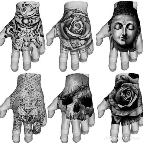 Men Henna Tattoo, Unique Hand Tattoos, Hand Tattoo Designs, Skull Hand Tattoo, Russian Tattoo, Rose Hand Tattoo, Black Art Tattoo, Hand And Finger Tattoos, Dragon Sleeve Tattoos