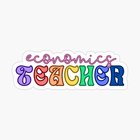 Groovy Rainbow, Teacher Stickers, Economics, Rainbow, For Sale