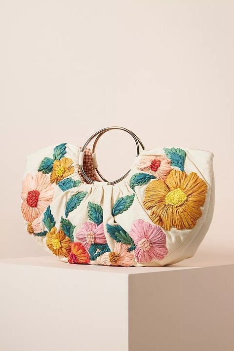 Spirit Bags, Embellished Purses, Embroidery Purse, Anthropologie Bags, Floral Tote Bag, Embroidered Handbag, Potli Bags, Embroidery Bags, Unique Purses