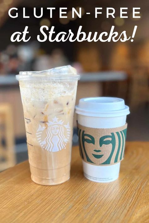 Starbucks Gluten Free Drinks, Gluten Free Coffee Drinks, Gluten Free Dairy Free Starbucks Drinks, Gluten Free Starbucks, Dairy Free Starbucks Drinks, Dairy Free Starbucks, Celiac Diet, Meaningful Eats, Starbucks Fall Drinks