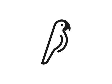 Simple Parrot Tattoo, Parrot Logo Design, Parrot Logo, Parrot Tattoo, Bird Logo Design, Doodle Tattoo, Minimal Logo Design, Design Hack, Small Tattoo Designs