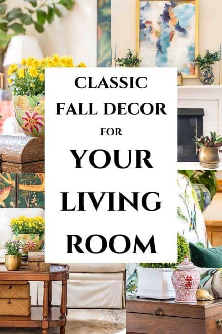 A Classic Fall Living Room Tour Fall Mantels, Cozy Fall Living Room, Black Candlesticks, Deck Dining, Brick Fireplace Makeover, Fall Living Room, Bookcase Decor, Christmas Front Porch, Diy Fall Wreath