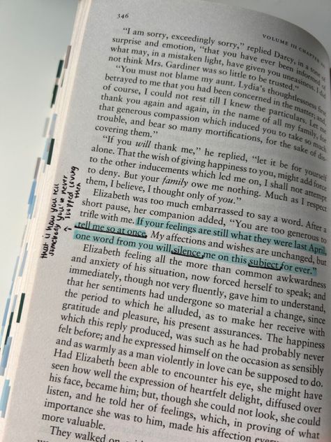 Book Annotation Highlight, Annotating Self Help Books Key, Pride And Prejudice Annotations, Annotate Pride And Prejudice, Pride And Prejudice Annotations Key, The Way I Used To Be Annotations, Pride And Prejudice Book, Book Annotation, Light Academia