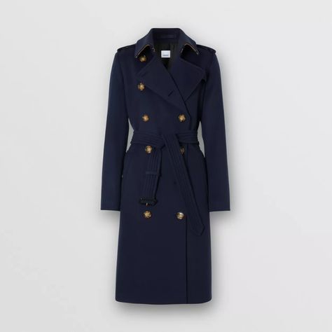 Burberry Gifts, Navy Trench Coat, Charcoal Blue, Elegant Feminine, Trench Coats Women, Runway Collection, Cashmere Coat, Cashmere Wool, Navy Women