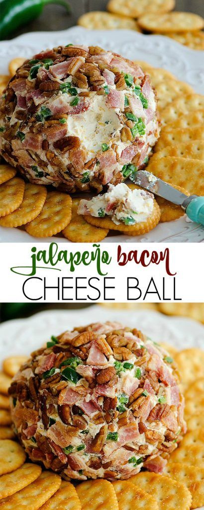 Cheese Ball Jalapeno, Cheese Ball Appetizers, Ball Appetizers, Bacon Cheeseball, Bacon Cheese Ball, Jalapeño Bacon, Bacon Recipes Appetizers, Bacon Appetizers, Stuffed Jalapenos With Bacon