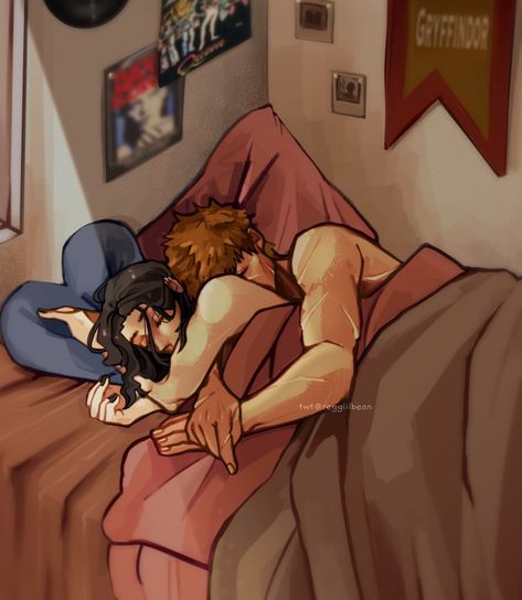 "i'm gonna start posting old art (is all in twt) here too 🌷 so enjoy lil wolfstar cuddling" Sirius And Remus, Wolfstar Fanart, Marauders Fan Art, Remus And Sirius, Gay Harry Potter, Marauders Map, Harry Potter Ships, Hogwarts Aesthetic, All The Young Dudes