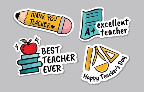 Happy Teachers Day Stickers, Thank You Teacher, Teachers Day Sticker, Teacher Cake Topper, Teachers Day Drawing, Happy Teacher Day, Topper Frozen, Happy Teachers Day Card, Teacher Cakes