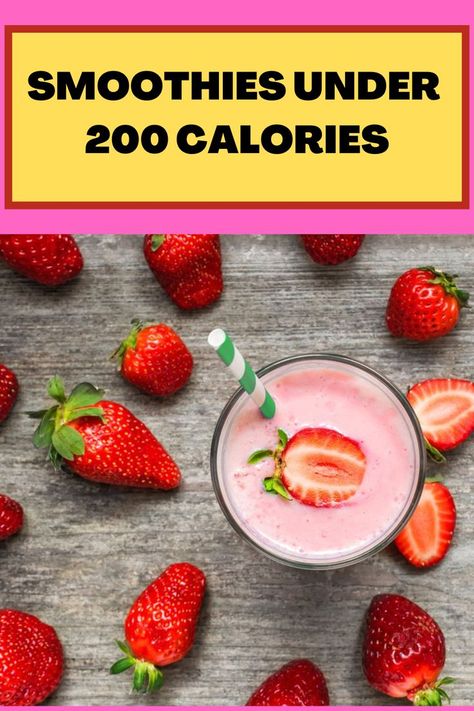 200 Calories Recipes, 200 Calorie, Japanese Water, Strawberry Smoothie, 200 Calories, Burn Fat Faster, Healthy Foods To Eat, Healthy Lunch, Smoothie Recipes