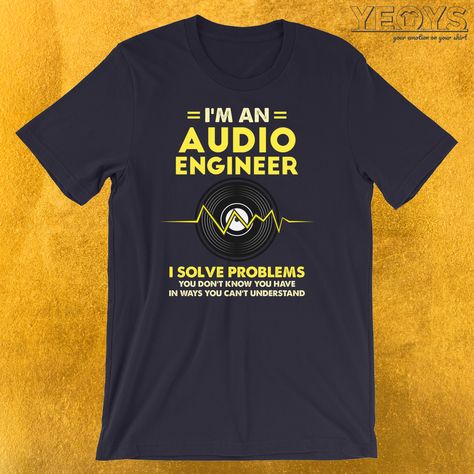 Vinyl Record Design, Sound Engineering, Record Design, Sound Guy, Engineer Shirt, Retro Fan, Audio Engineer, Sound Engineer, Studio Recording