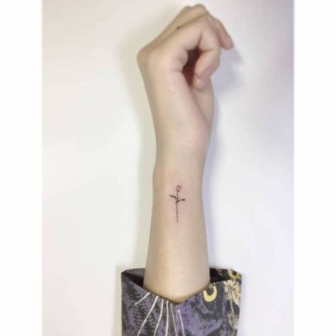 Tiny Tree Tattoo, Small Cross Tattoos, Pink Rose Tattoos, Simple Tattoos For Women, Cross Tattoos For Women, Chic Tattoo, Cross Tattoos, Small Wrist Tattoos, Dainty Tattoos