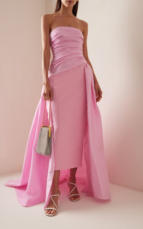 Wedding Dresscode, Moda Operandi Dress, Makeup Book, Colorful Gown, Carolina Herrera Gown, Silk Gown, Glam Dresses, Event Dresses, Carolina Herrera