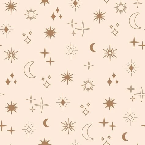 Boho astrology and star seamless pattern... | Premium Vector #Freepik #vector #pattern #vintage #gold #star Boho Pattern Design, Boho Decor Inspiration, Painted Wedding Invitation, Boho Background, Pattern Magic, Astrology Stars, Sun Moon And Stars, Boho Elements, Star Illustration