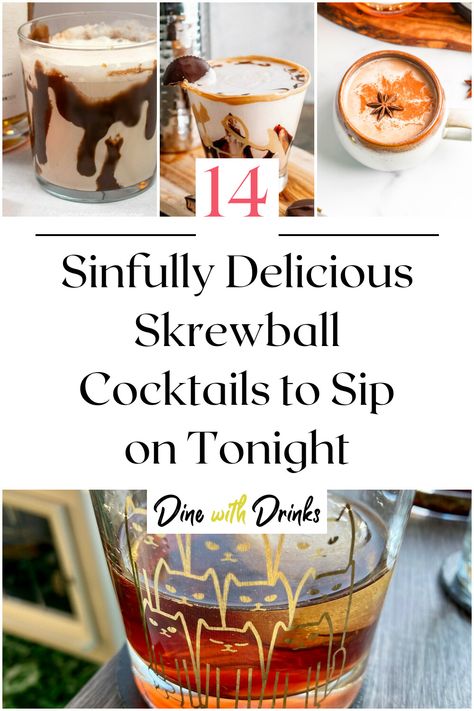 Collage of 4 skrewball cocktails. Screwball Recipes, Chambord Cocktails, Peanut Butter Whiskey, Gathering With Friends, Cocktail Ideas, Cocktail Desserts, Thirsty Thursday, Peanut Butter Lovers, Cocktail Drinks Recipes