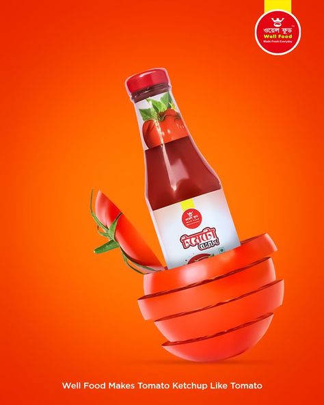 Tomato Sauce creative advertisement poster Creative Advertisement, Advertisement Poster, Tomato Ketchup, Creative Ads, Advertising Poster, Tomato Sauce, Ketchup, Social Media Design, Creative Design