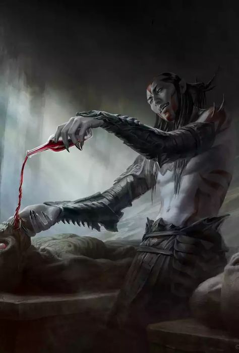 Blood Sorcerer, Necromancer Art, Mtg Vampire, Fantasy Undead, Pc Ideas, Elves Fantasy, Mtg Art, Vampire Art, Art Face