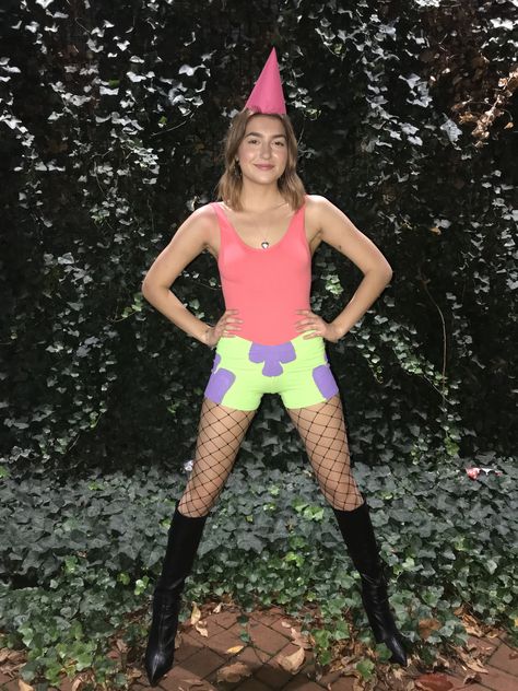 Patrick Boots Costume, Patrick Fishnet Costume, Yoshi Costume Women, Customs Halloween Women, Patrick Costume Spongebob, Patrick Star Costume Women, Patrick Star Halloween Costume, Patrick Halloween Costume, Adventure Time Halloween Costumes