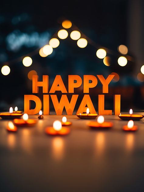 Free Happy Diwali Bokeh Photo Deepavali Greetings Cards, Hindu Festival Of Lights, Diwali Design, Diwali Pictures, Festival Wishes, Balloon Background, Diwali Diya, Valentine Background, Diwali Decor