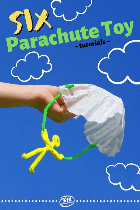 Aba Crafts, Parachute Games For Kids, Parachute Games, Old School Toys, Summer Camp Crafts, Science Quotes, Stem Crafts, Simple Toys, Crafts For Boys