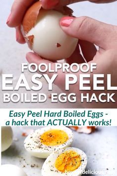 Easy Peel Boiled Eggs, Low Carb Bagel, Perfect Boiled Eggs, Creative Egg Recipes, Peeling Boiled Eggs, Hard Boiled Eggs Easy Peel, Easy Hard Boiled Eggs, Cooking Hard Boiled Eggs, Egg Hacks