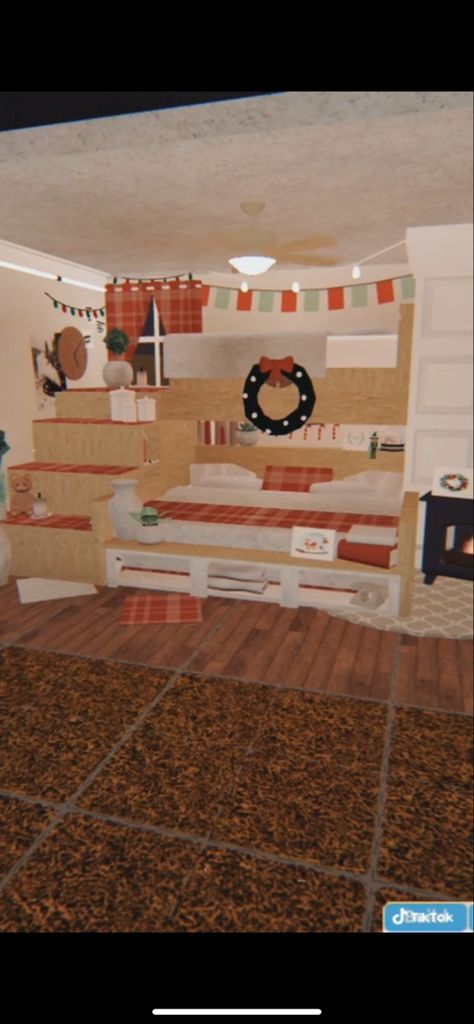 Christmas Bloxburg Bedroom, Bloxburg Bedroom Ideas Christmas, Bloxburg Christmas Bedroom Ideas, Bloxburg Christmas Mansion, Christmas Bedroom Bloxburg, Aesthetic Bloxburg Bedroom, Bloxburg Christmas Bedroom, Bloxburg Christmas House, Build Aesthetic