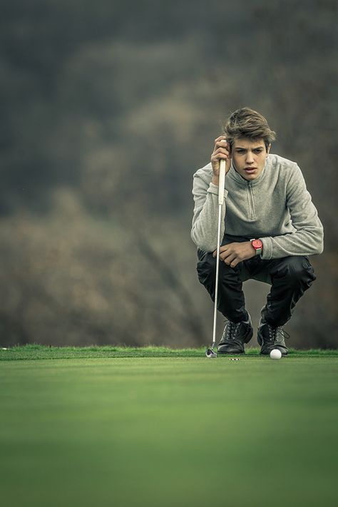 Cool Golf Photos, Golf Photoshoot Photo Ideas, Golf Picture Ideas, Golf Course Photoshoot, Golf Portraits, Golf Shoot, Golf Senior Pictures, Golf Photoshoot, Guys Posing