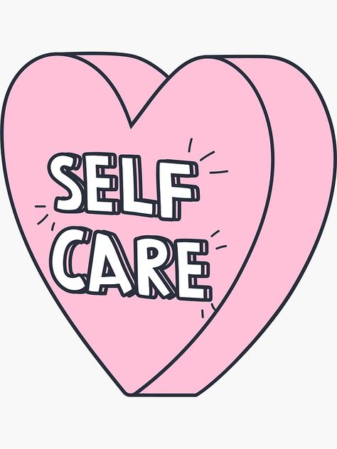 "pink heart self care " Sticker for Sale by marileonied Self Empowerment, Heart Stickers, Heart Candy, Wall Graphics, Free Stickers, Adhesive Vinyl, Self Esteem, Pink Heart, Positive Affirmations