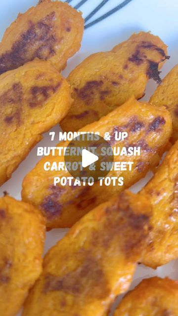 Day 70 Butternut Squash Carrot Sweet Potato Tots   These tots were such a hit with Zion, I made a lot and put in the freezer so we have t... | Instagram Blw Recipes 10 Months, Butternut Squash Tots, Butternut Squash Baby Led Weaning, Blw Butternut Squash, Sweet Potato Tots Blw, Toddler Food Prep, Blw Butternut Squash Pasta, Butternut Squash Blw, 8 Month Old Baby Food