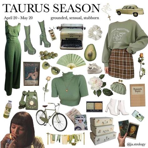 About Taurus, Taurus Season, Zodiac Sign Fashion, Taurus Moon, Venus Fashion, Sims 4 House Plans, Zodiac Funny, Zodiac Signs Taurus, Fashion Mood Board