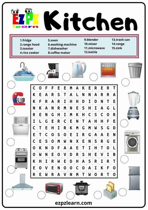 Kindergarten Word Search, Letter P Crafts, Word Games For Kids, Back To School Worksheets, Kindergarten Phonics Worksheets, English Activities For Kids, English Exercises, Worksheet For Kids, English Games