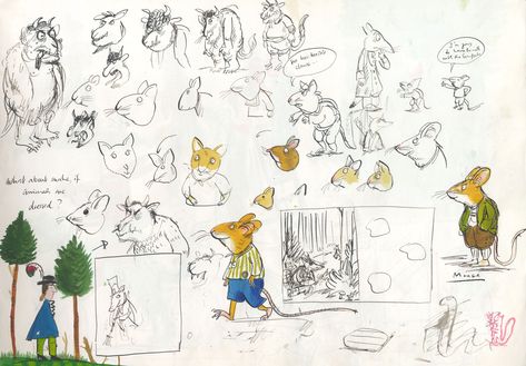 Axel Scheffler opens his sketchbooks – in pictures The Scarecrows Wedding, Kitty Crowther, Axel Scheffler, Pictures Of Mary, Julia Donaldson, Dummies Book, The Gruffalo, Cartoon Books, Picture Books Illustration