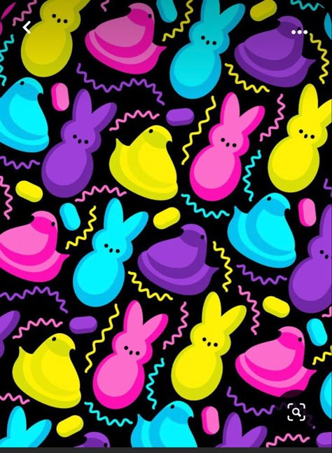 Spooky Easter Wallpaper, Easter Apple Watch Wallpaper, Peeps Wallpaper Iphone, Peeps Iphone Wallpaper, Easter Asethic Wallpaper, Peep Backgrounds, Happy Easter Wallpaper Backgrounds, Easter Sublimation Ideas, Easter Images Wallpaper