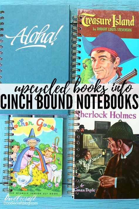 How To Make A Journal From An Old Book, Cinch Binder Projects, Cinch Notebook Ideas, Diy Spiral Binding, Cinch Machine Projects, Zutter Bind It All Projects, The Cinch Projects Ideas, We R Memory Keepers Cinch Projects, Cinch Binding Projects