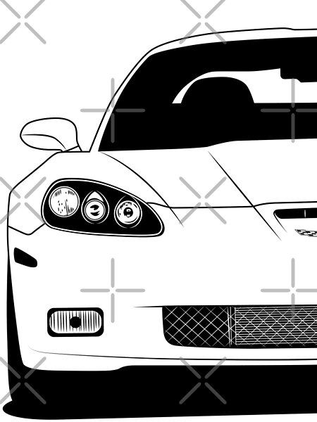 Corvette Drawing, Car Drawing Easy, Corvette C6, Corvette Zr1, Car Drawing, Best Shirt, Corvette C7, Kids Mask, Car Sketch