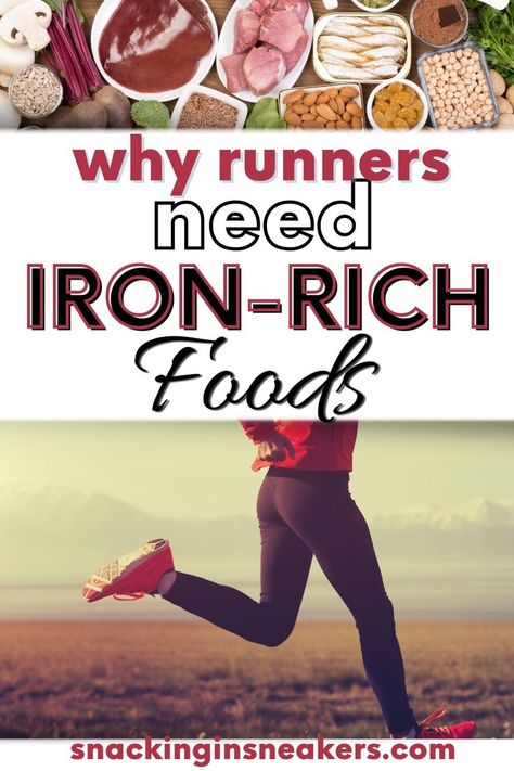 Interested in nutrition for runners? Learn more about the benefits of iron for runners, how much iron you need, and the best food sources of iron. This mineral is key for running performance! Benefits Of Iron, Best Food For Runners, Pre Run Snack, Runners Food, Nutrition For Runners, Sources Of Iron, Athlete Nutrition, 5k Training, Iron Rich Foods