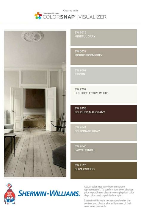 Morris Room Grey Sherwin Williams, Morris Room Grey, Sherwin Williams Gray, Mindful Gray, Bedroom Remodel, House Renovation, Remodel Bedroom, Sherwin Williams, Color Choices