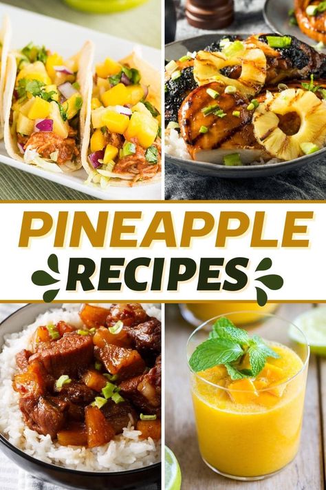 This list features not 20, not 30, but a whopping 40 sweet and savory pineapple recipes for you to try. There were just too many to choose from. Enjoy! Leftover Pineapple Recipes, Savory Pineapple Recipes, Leftover Pineapple, Grilled Pineapple Salsa, Pineapple Recipe, Pineapple Chicken Recipes, Teriyaki Shrimp, Pineapple Pork, Pineapple Cocktail