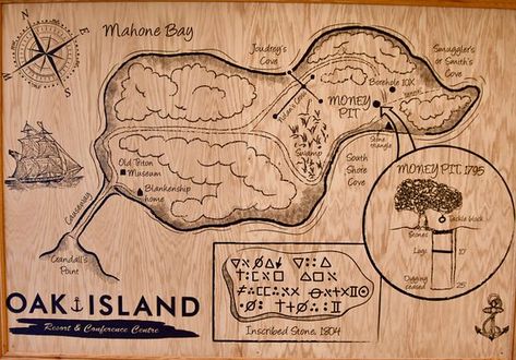 Oak Island Treasure Found, Oak Island Nova Scotia, Oak Island Mystery, Mahone Bay, Money Pit, Map Pictures, Nova Scotia Canada, Island Map, Little Library